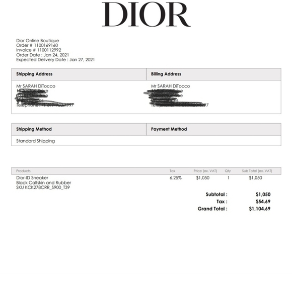 Dior ID Black Sneakers Sz 39 - Picture 2 of 9